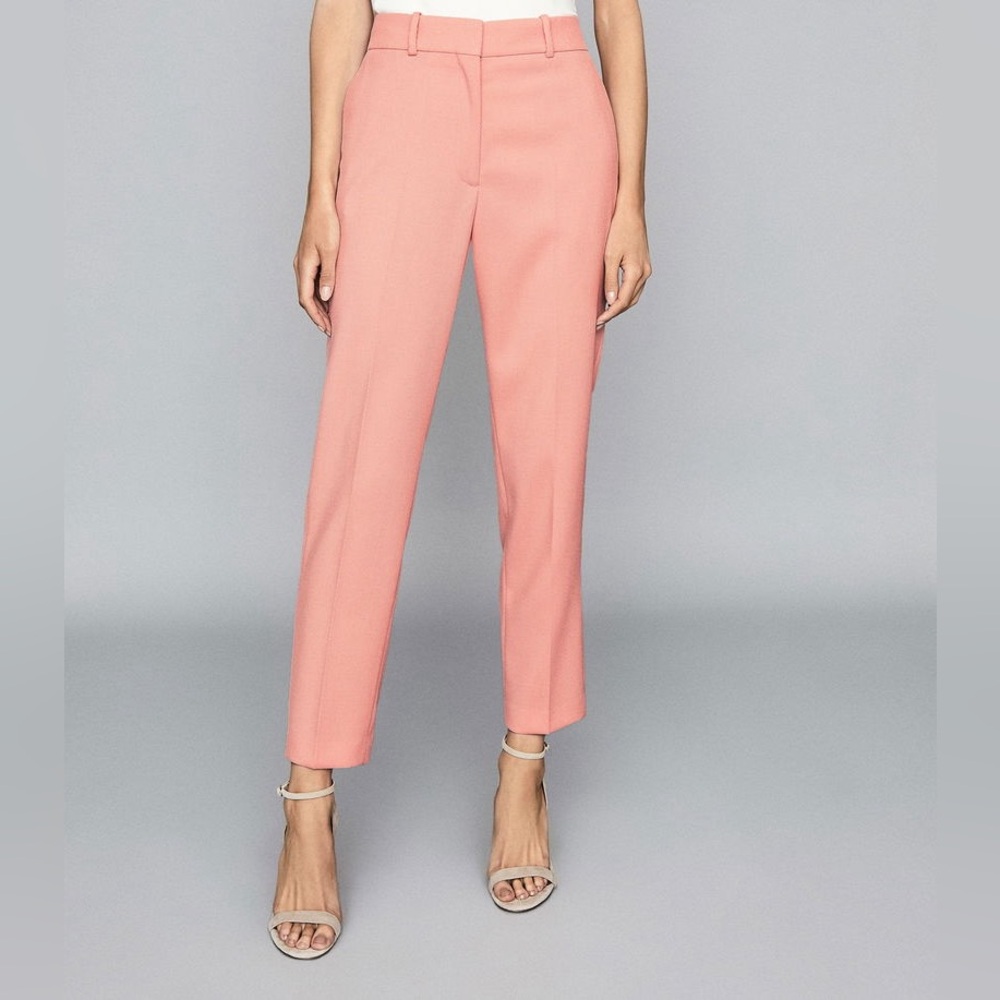 Reiss Phoenix Tailored Slim Leg Trouser in Apricot Color - NWT - USA SIZE 14